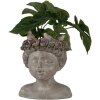 Clayre & Eef 6PR3896 Binnen Bloempot Grijs 22x20x26 cm