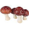 Clayre & Eef 6PR3899 Kaarshouder Paddenstoelen Rood, Wit 30x17x17 cm