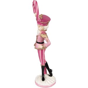 Clayre & Eef 6PR3901 Kerstdecoratie Roze Wit 9x6x23...