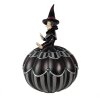 Clayre & Eef 6PR3907 Decoratie Heks op Pompoen Zwart, Grijs Ø 27x39 cm