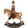 Clayre & Eef 6PR3910 Decoratie Hobbelpaard Bruin Rood 22x9x29 cm Polyresin