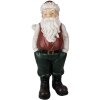 Clayre & Eef 6PR3914 Decoratie kerstman rood wit 26x25x51 cm landelijke stijl