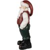 Clayre & Eef 6PR3914 Decoratie kerstman rood wit 26x25x51 cm landelijke stijl