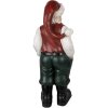Clayre & Eef 6PR3914 Decoratie kerstman rood wit 26x25x51 cm landelijke stijl