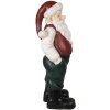 Clayre & Eef 6PR3914 Decoratie kerstman rood wit 26x25x51 cm landelijke stijl