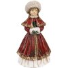 Clayre & Eef 6PR3943 Decoratie Meisje Rood 9x7x17 cm