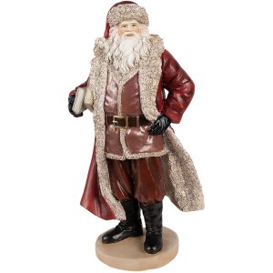 Clayre & Eef 6PR3951 Kerstversiering Beeldje Kerstman...