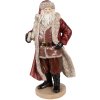 Clayre & Eef 6PR3951 Kerstversiering Beeldje Kerstman Rood 18x14x33 cm