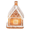 Clayre & Eef 6PR3974 Decoratiehuisje met LED Bruin 13x13x18 cm- 3xAAA