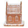 Clayre & Eef 6PR3975 Decoratiehuisje met LED Bruin 15x12x17 cm- 3xAAA