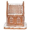 Clayre & Eef 6PR3975 Decoratiehuisje met LED Bruin 15x12x17 cm- 3xAAA