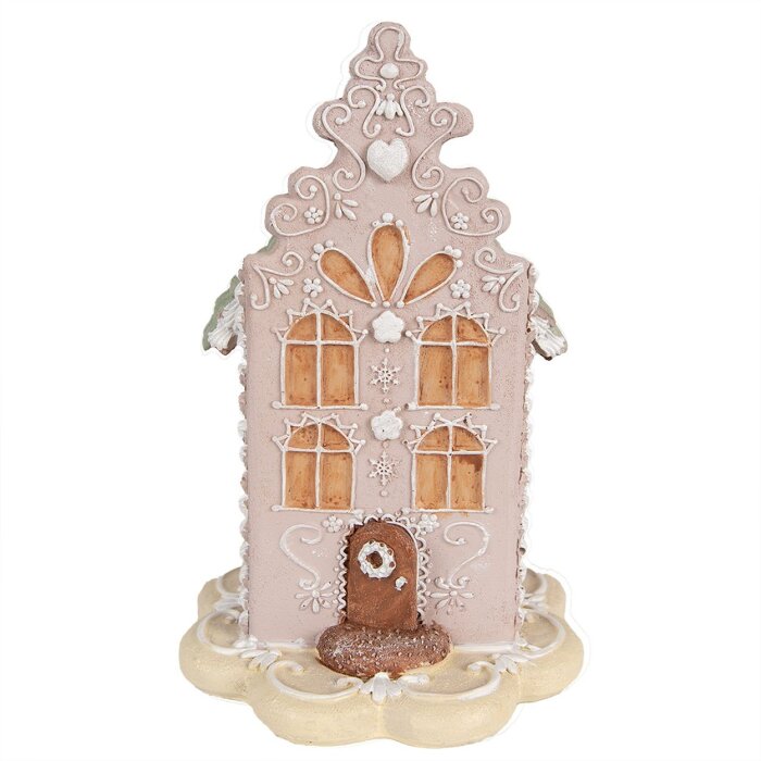 Clayre & Eef 6PR3976 Decoratie Huis Roze 13x13x20 cm Polyresin