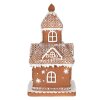 Clayre & Eef 6PR3983 Decoratiehuisje met LED Bruin 14x14x25 cm- 3xAAA