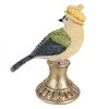 Clayre & Eef 6PR3992 Decoratieve Vogel Blauw 8x13x17 cm