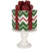 Clayre & Eef 6PR4905 Decoratie Cadeau Groen Rood 14x14x24 cm
