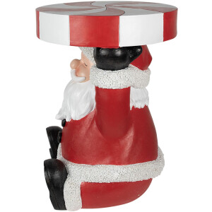 Clayre & Eef 6PR4907 Bijzettafel Rood Wit 39x39x54 cm Kerstman