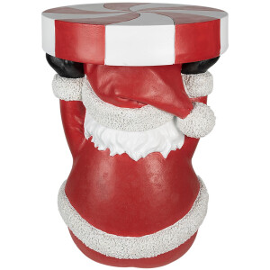 Clayre & Eef 6PR4907 Bijzettafel Rood Wit 39x39x54 cm Kerstman