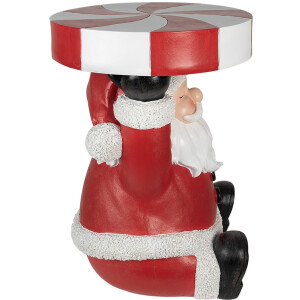 Clayre & Eef 6PR4907 Bijzettafel Rood Wit 39x39x54 cm Kerstman