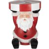 Clayre & Eef 6PR4907 Bijzettafel Rood Wit 39x39x54 cm Kerstman