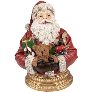 Clayre & Eef 6PR4908 Kerstversiering Beeldje Kerstman...