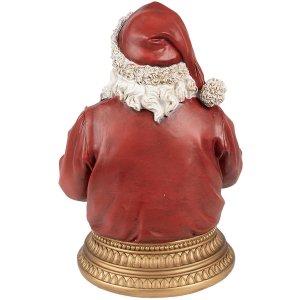Clayre & Eef 6PR4908 Kerstversiering Beeldje Kerstman Rood 22x18x29 cm