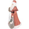 Clayre & Eef 6PR4938 Kerstman Decoratiefiguur Rood Wit 16x16x31 cm