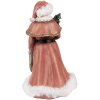 Clayre & Eef Kerstversiering Beeldje Kerstman Rood, Wit 14x12x23 cm