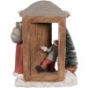 Clayre & Eef 6PR4945 kerstdecoratie kerstman LED rood bruin 18x8x22 cm