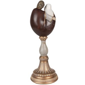 Kerstversiering beeldje kerstgroep rood, goudkleurig 11x11x30 cm