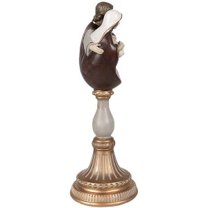 Kerstversiering beeldje kerstgroep rood, goudkleurig 11x11x30 cm