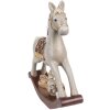 Clayre & Eef 6PR4971 Decoratie Hobbelpaard Grijs 18x4x18 cm