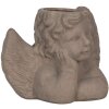 Clayre & Eef 6TE0401S Bloempot voor Binnen Engel Grijs 23x13x17 cm