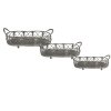 Opbergmand (set van 3) grijs, groen 55x25x16 - 48x22x14 - 41x18x12 cm