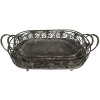 Opbergmand (set van 3) grijs, groen 55x25x16 - 48x22x14 - 41x18x12 cm