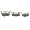 Opbergmand (set van 3) grijs, groen 45x39x16 - 37x32x15 - 31x26x13 cm