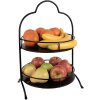 Clayre & Eef 6Y5243 2-etagère zwart Ø 30x45 cm