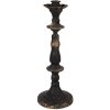 Clayre & Eef 6Y5454 Kandelaar Zwart Goud Ø 11x30 cm Barokstijl