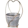 Clayre & Eef 6Y5469 Plantenhouder Grijs Goudkleurig 25x16x29 cm