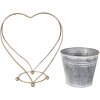 Clayre & Eef 6Y5469 Plantenhouder Grijs Goudkleurig 25x16x29 cm