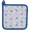 Clayre & Eef BRB45 Pannenlap Beige, Blauw 20x20 cm
