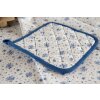 Clayre & Eef BRB45 Pannenlap Beige, Blauw 20x20 cm