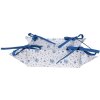 Clayre & Eef BRB47 Broodmand Beige Blauw 35x35x8 cm Katoenen Bloempatroon