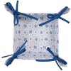 Clayre & Eef BRB47 Broodmand Beige Blauw 35x35x8 cm Katoenen Bloempatroon