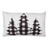 Clayre & Eef BWX36-5 Kussenhoes Wit Zwart 30x50 cm