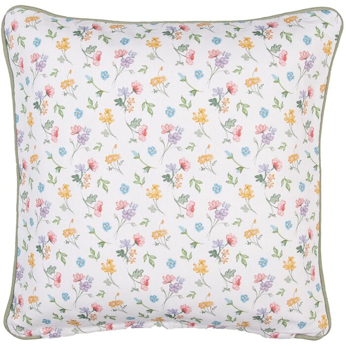 Clayre & Eef CFL21 Kussenhoes Wit 40x40 cm