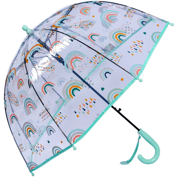 Juleeze JZCUM0012GR Paraplu kinderen groen regenboog Ø 65x65 cm