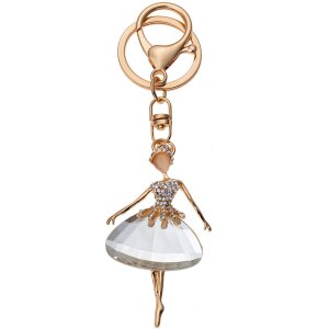 Juleeze JZKC0114 Sleutelhanger wit ballerina