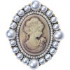 Juleeze JZPI0086 Broche camee bruin