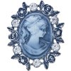 Juleeze JZPI0087 Broche camee grijs
