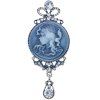 Juleeze JZPI0088 Broche camee grijs